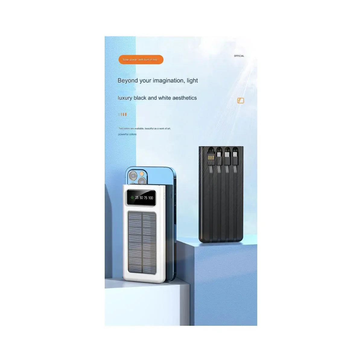 QTech Power Bank Q114 10000 Mah SOLAR