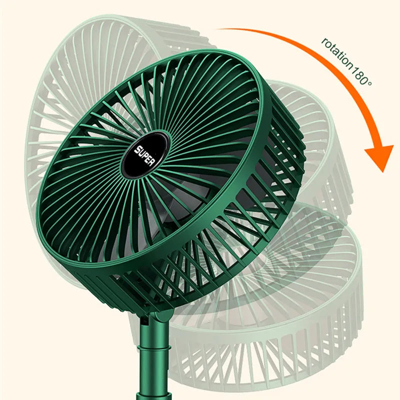 2 In 1 Foldable Telescopic Fan Portable Fan USB Mini Folding Telescopic Low Noise Household Fan mini fan