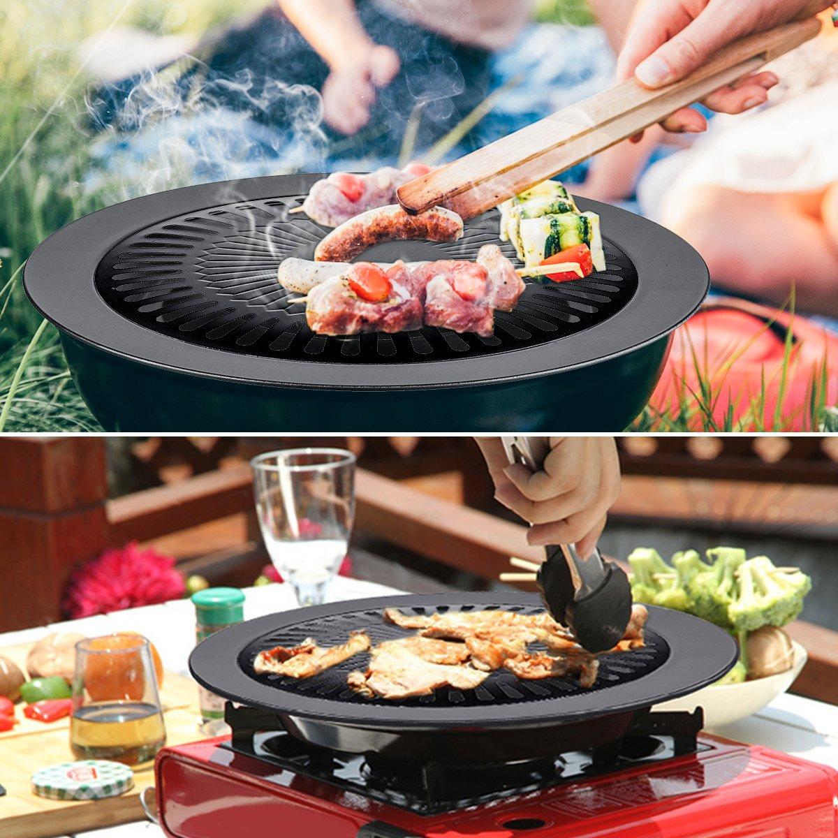 BBQ Grill Tray Smokeless Kitchen Portable Picnic Gas Stove Outdoor Accessories House and Cooking Indoor Stove top Barbecue Pan