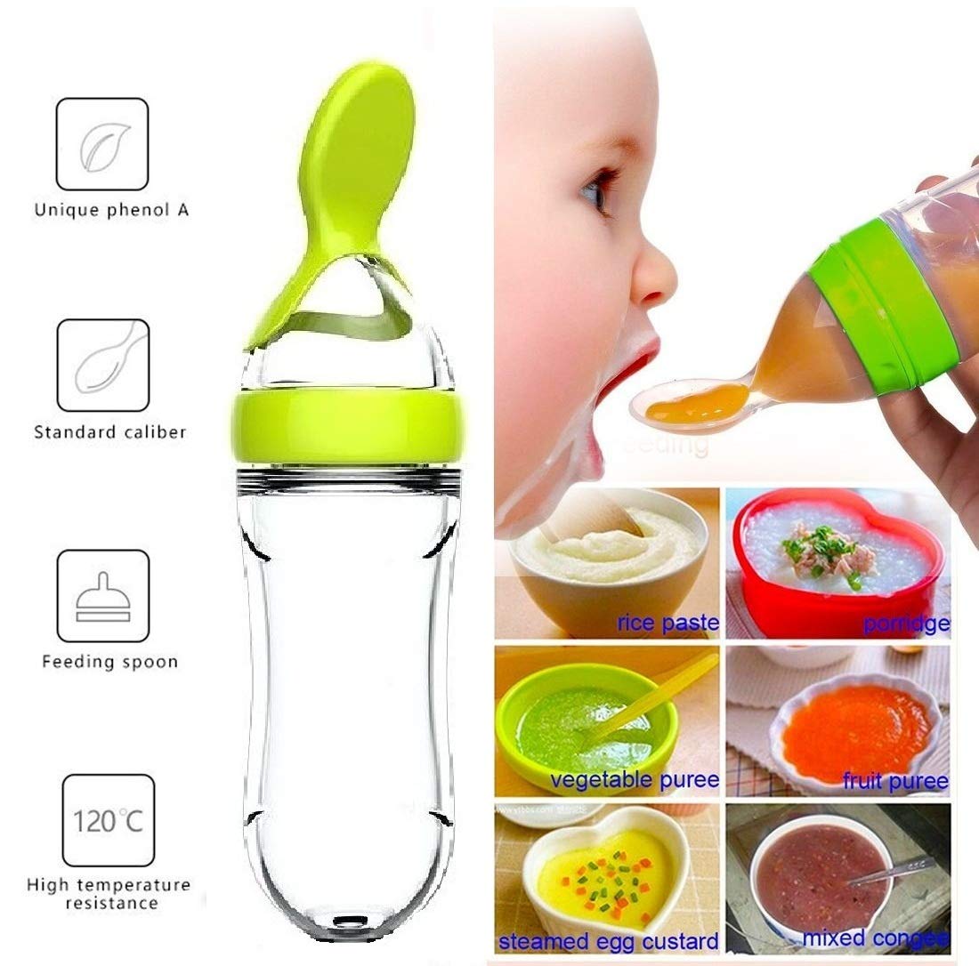 Baby Spoon Bottle Feeder Dropper Silicone Spoons for Feeding