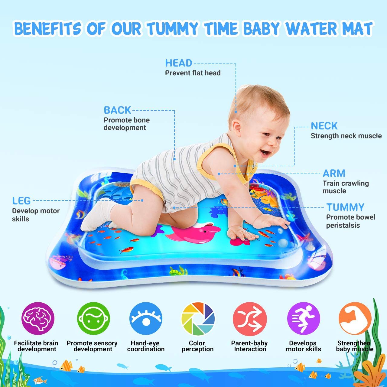 Tummy Time Baby Water Play Mat