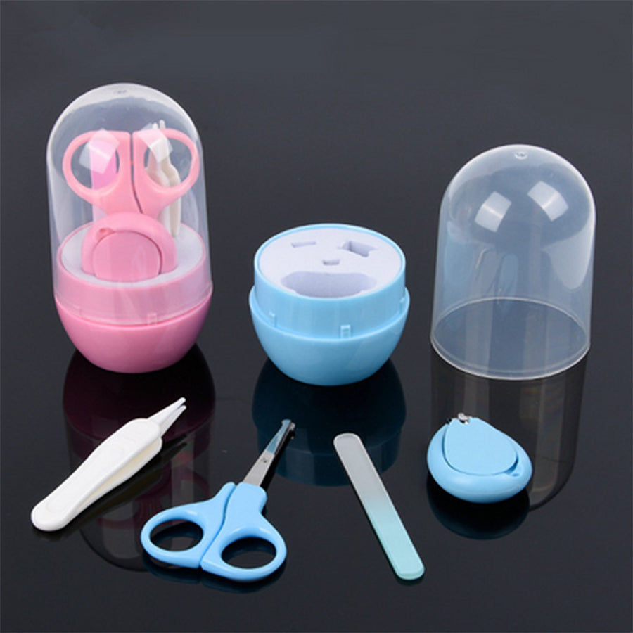 4Pcs Cute Safety Cartoon Baby nail cutter set Apple shape Cartoon newborn safety baby manicure pedicure set kids Nail Care kit