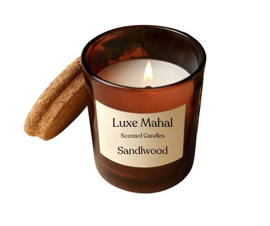 Sandalwood Scented Candle Premium