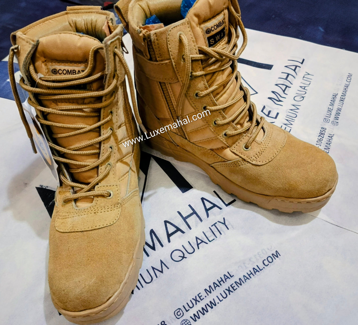 SWAT Hiking Shoes Military Style Tactical Long Shoes Commando Shoes