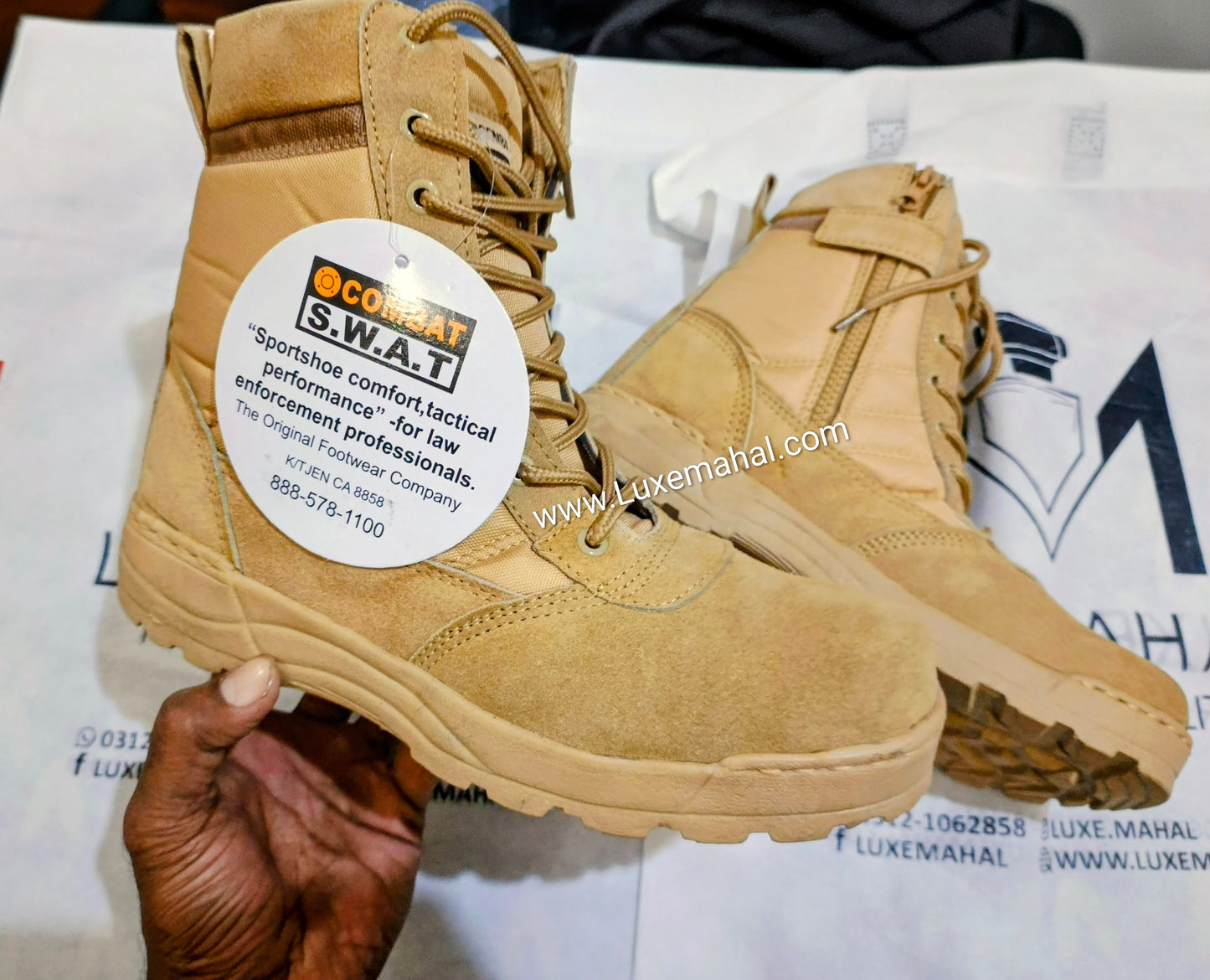 SWAT Hiking Shoes Military Style Tactical Long Shoes Commando Shoes