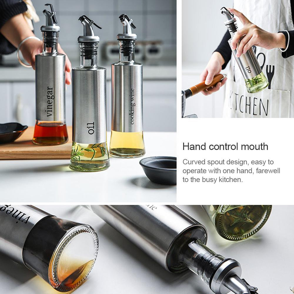 Stainless Steel Oil Dispenser Container Kitchen Accessories