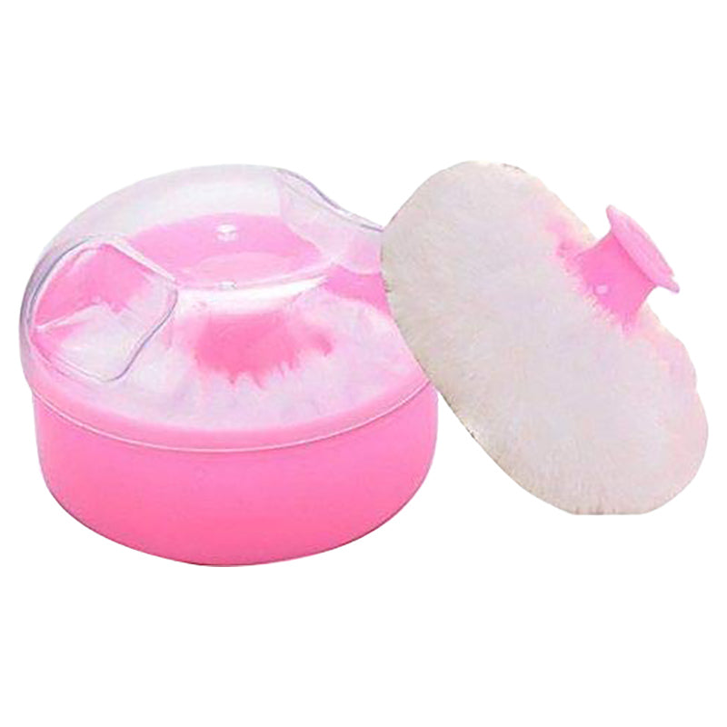 Baby Powder Puff - body and face powder box empty powder case powder puff container holder for home and travel cosmetic container