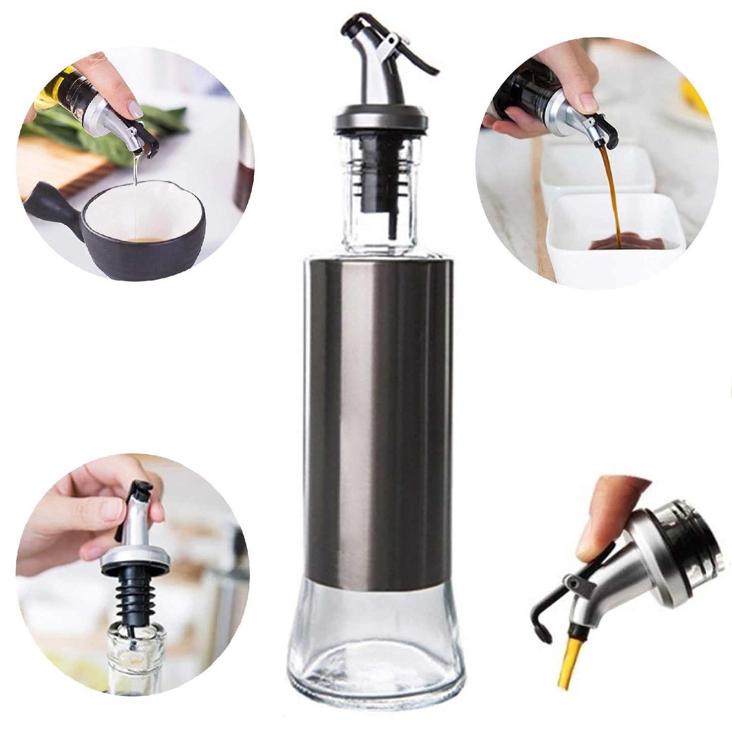 Stainless Steel Oil Dispenser Container Kitchen Accessories