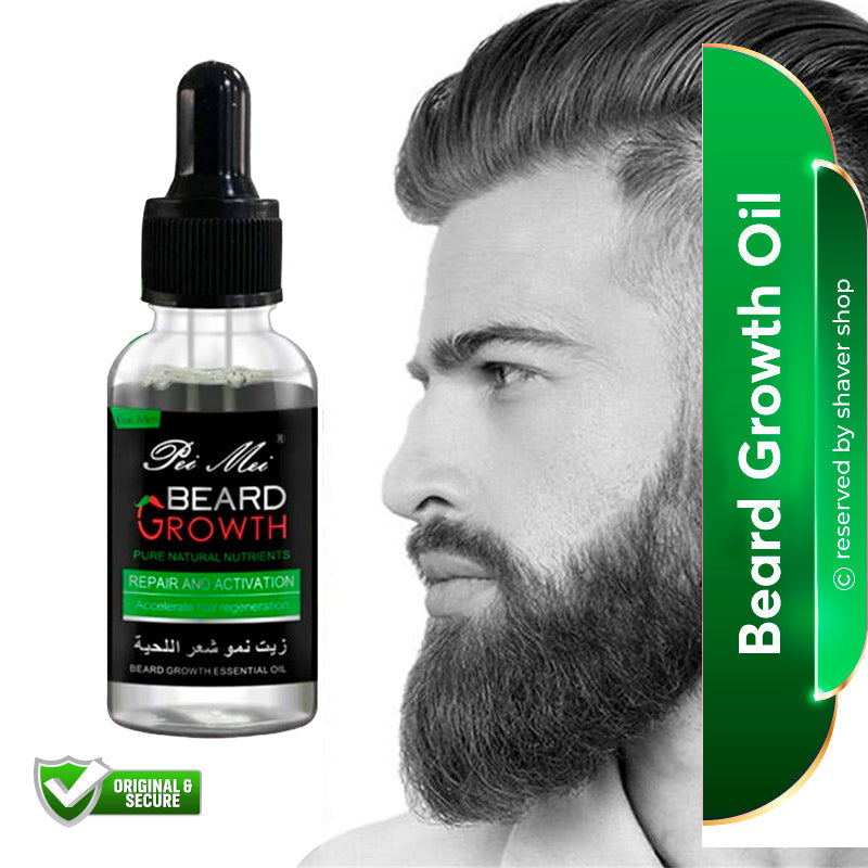 Natural Beard Growth Oil - organic growth for beard & mustache