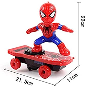 Spider-Man Skateboard Superhero Electronic Car Stunt Scooter Toy for Children