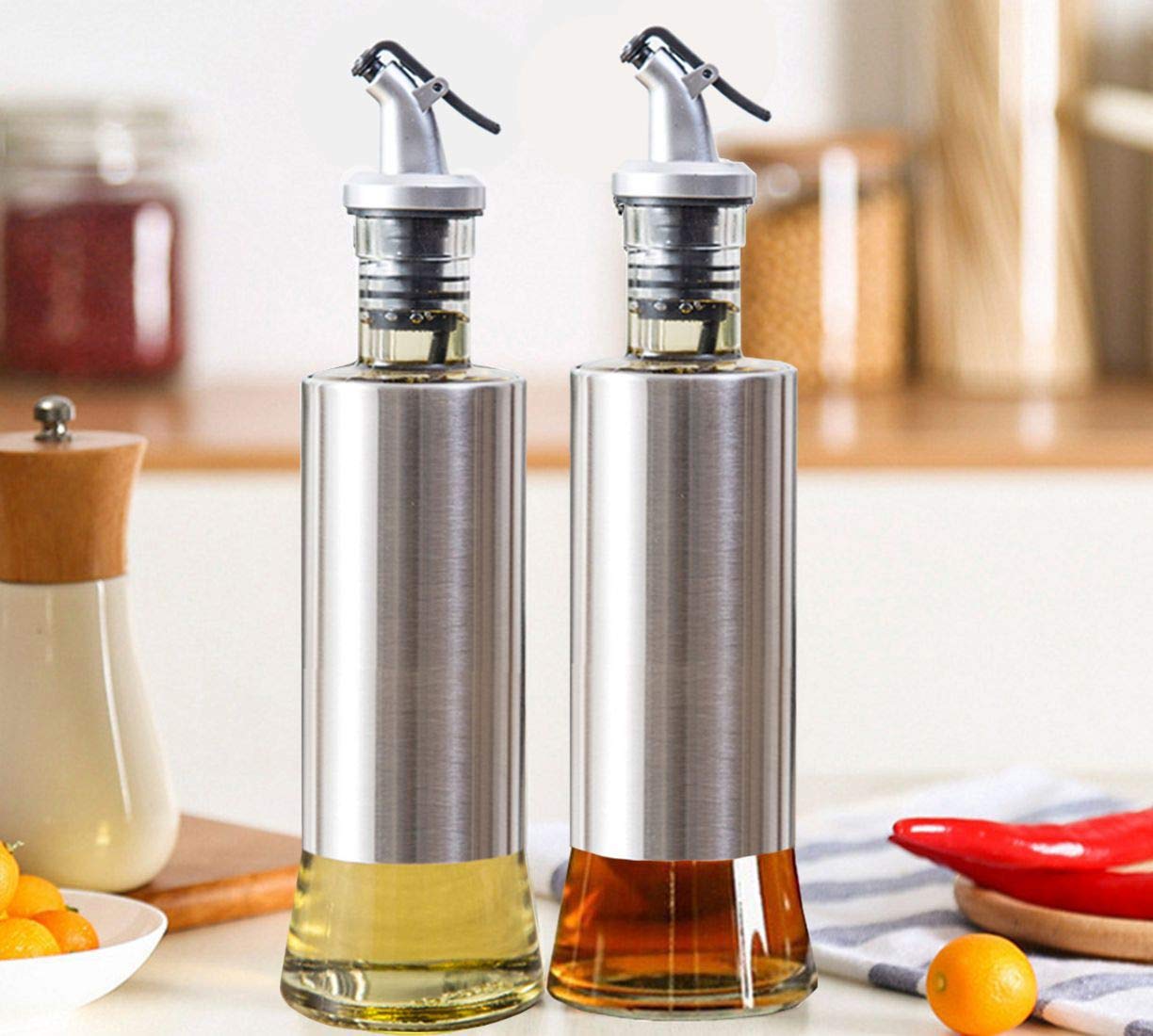 Stainless Steel Oil Dispenser Container Kitchen Accessories