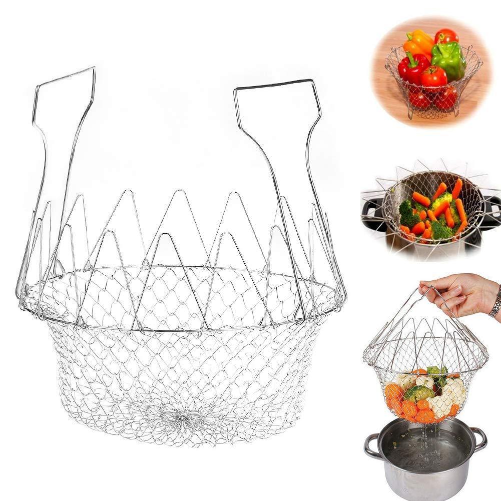 12 In 1 Foldable Stainless Steel Fry Chef Basket