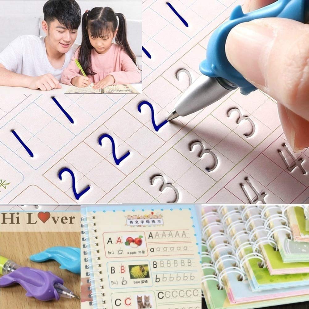 3D reusable kids notebook for calligraphy numbers