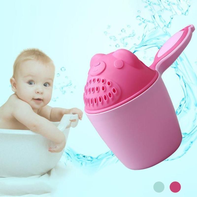 Kids Baby bath shower Mug Cartoon Baby Bath Mug,Baby Shampoo Cup Shower Spoons Wash Hair Bathing Flusher Cup Protection Eye Rinse Cup