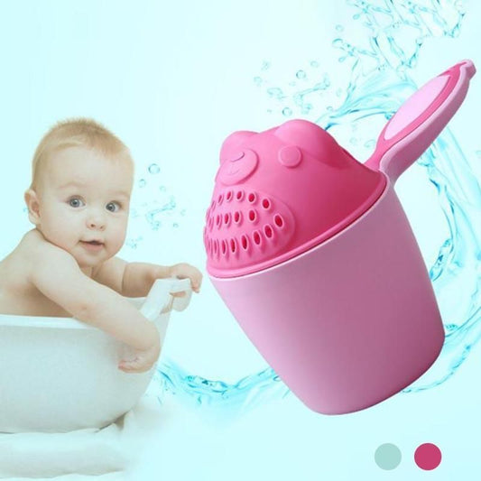 Kids Baby bath shower Mug Cartoon Baby Bath Mug,Baby Shampoo Cup Shower Spoons Wash Hair Bathing Flusher Cup Protection Eye Rinse Cup