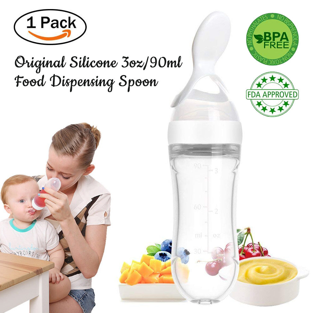 Baby Spoon Bottle Feeder Dropper Silicone Spoons for Feeding