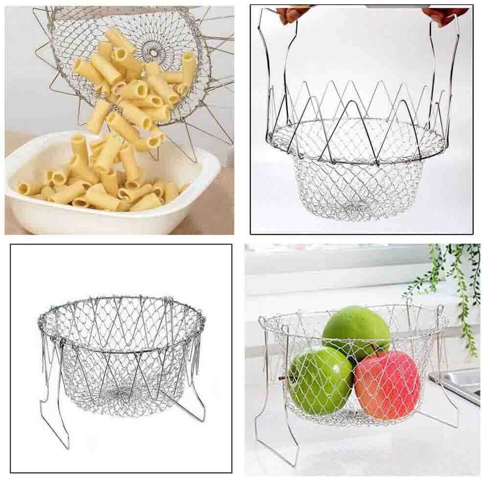 12 In 1 Foldable Stainless Steel Fry Chef Basket