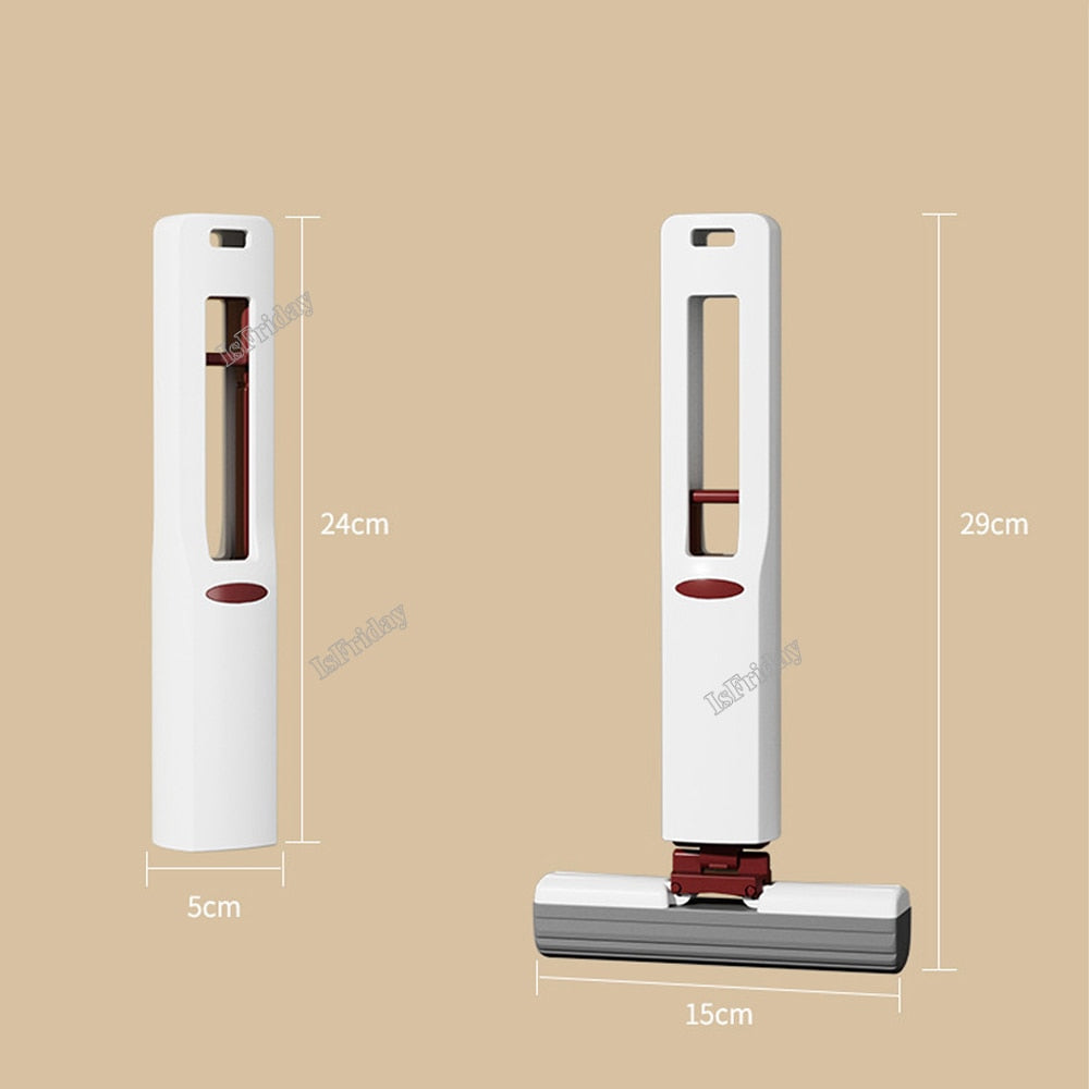 Portable Squeeze Mop Mini Cleaning Mops Handheld Kitchen Desk Bathroom Window Glass Sponge Cleaner Home Cleaning Tools