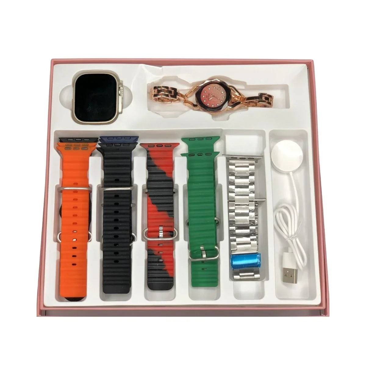 TK600 LADIES WATCH + ULTRA DIAL + 8 STRAP Smart Watch