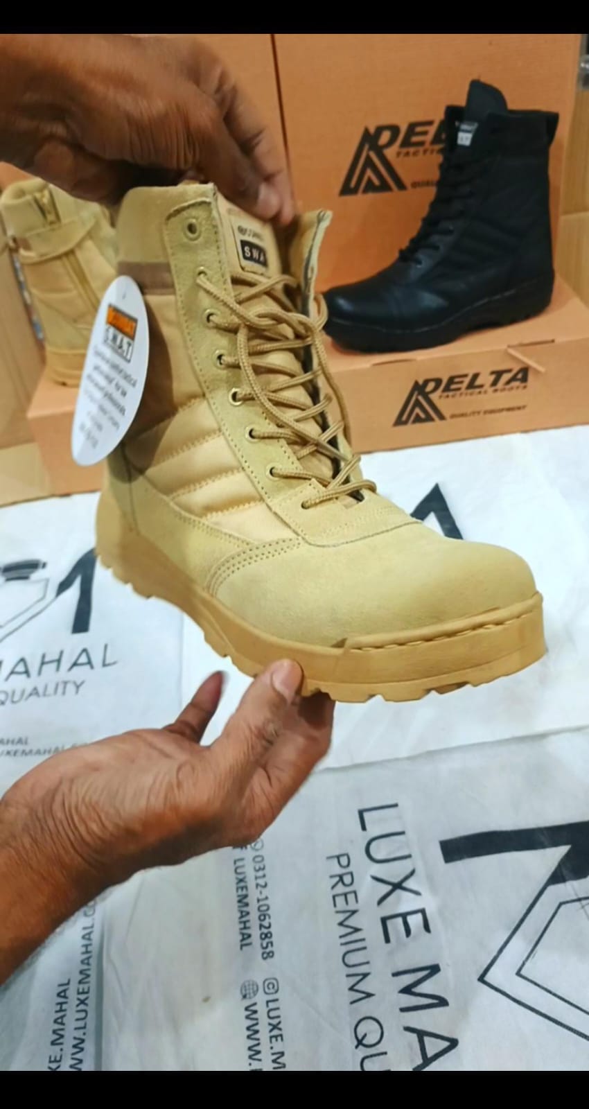 SWAT Hiking Shoes Military Style Tactical Long Shoes Commando Shoes