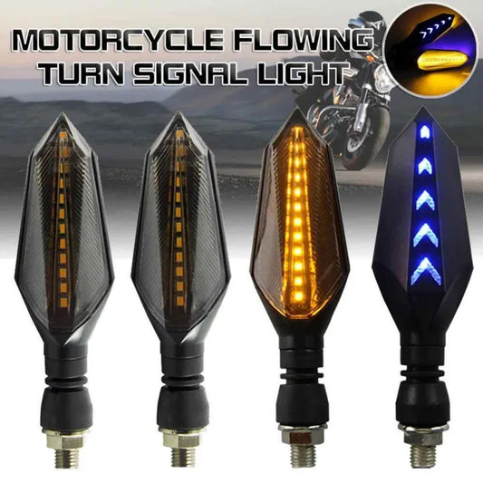 4 PCS Running Indicator LED DRL INDICATOR WITH FLOW LIGHT Lava Audi Style Flasher for All Motorcycle / Bike Multicolor