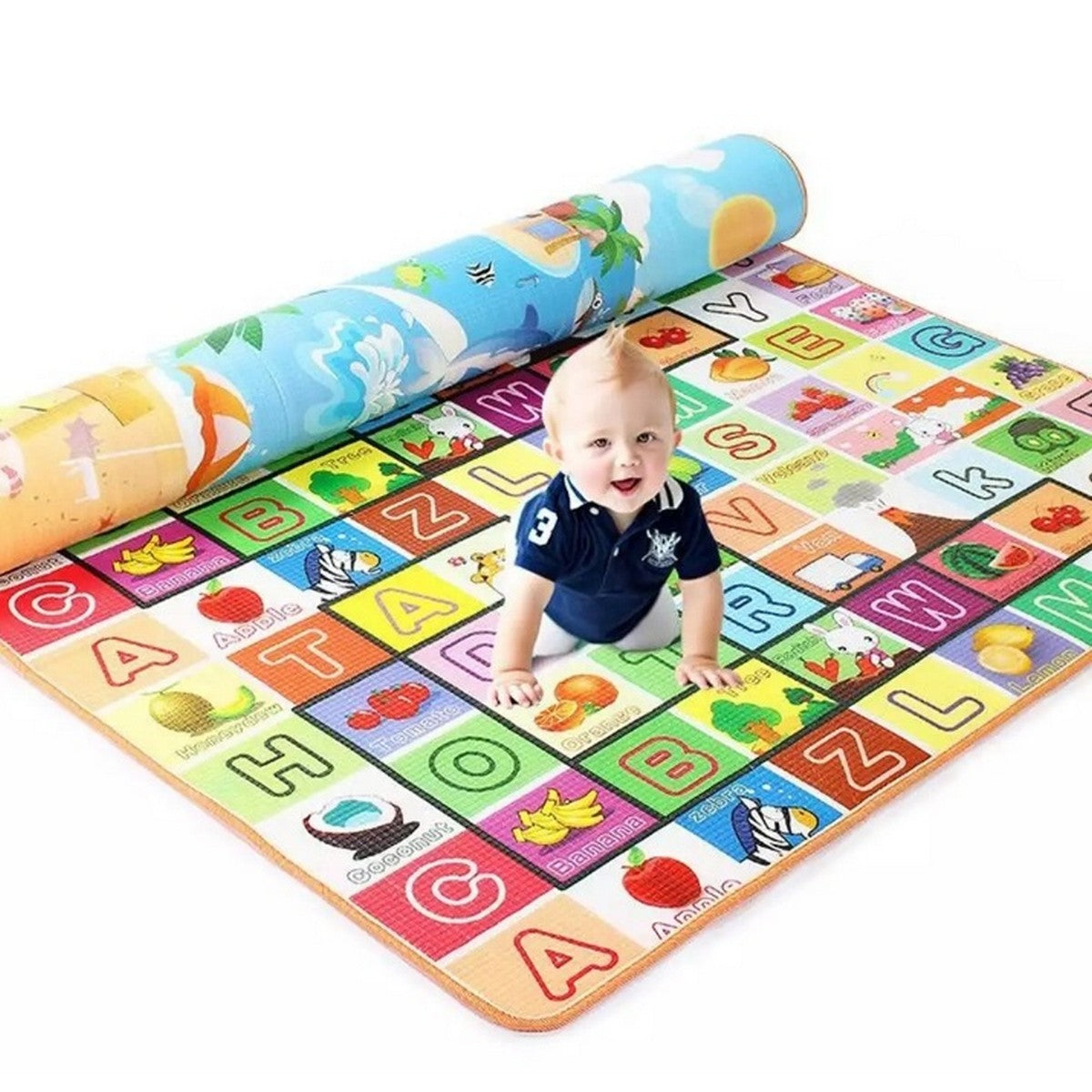Baby Crawling Play Mat Floor Game Double Sided Play Mat