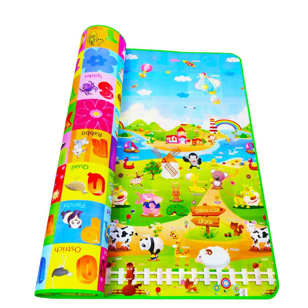 Baby Crawling Play Mat Floor Game Double Sided Play Mat